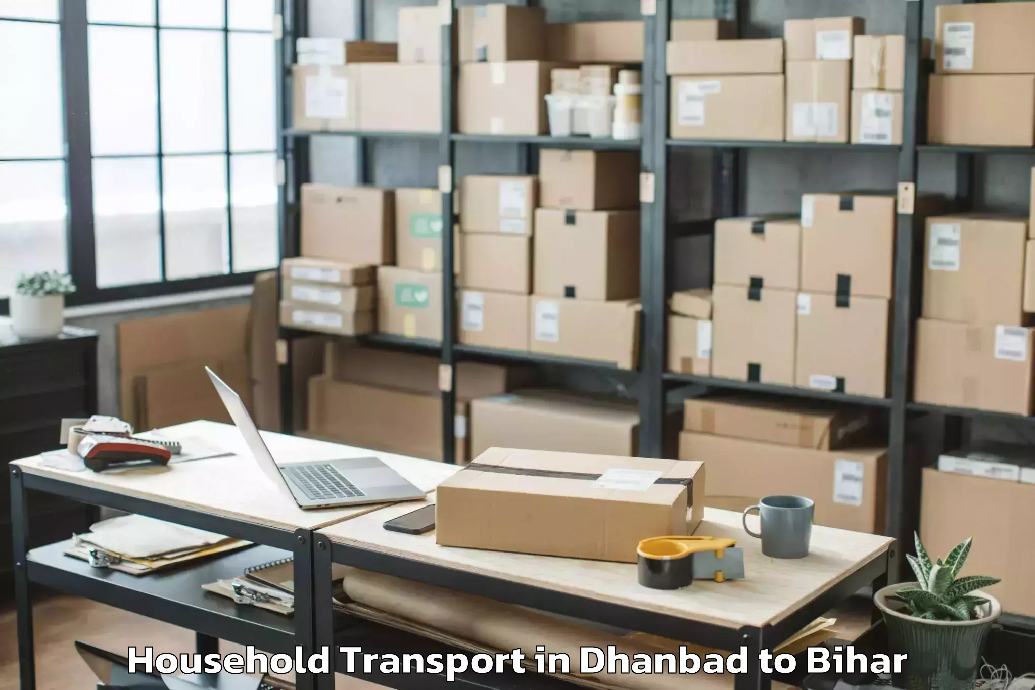 Book Dhanbad to Marouna Household Transport Online